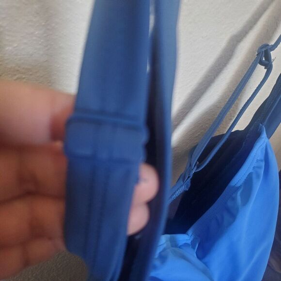 Waterpro Swimwear Women's Swimsuit One Piece Ruched Size 24 Blue Padded Bra - Picture 12 of 13